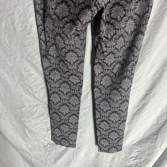 J. McLaughlin Tapestry Printed Black GrayCasual Pants Size 4 Stretch Pull On Zip - Picture 10 of 10